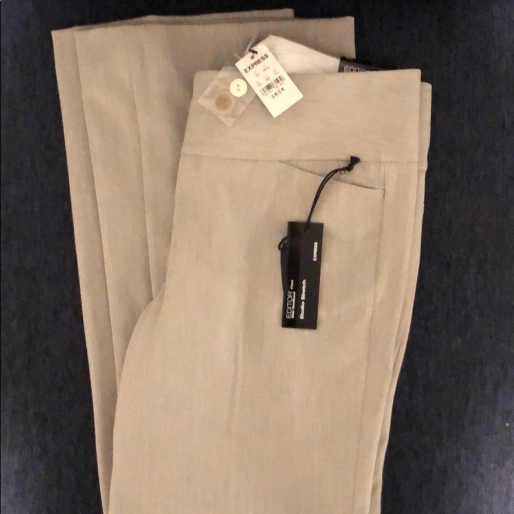 Express editor studio stretch flare dress pant